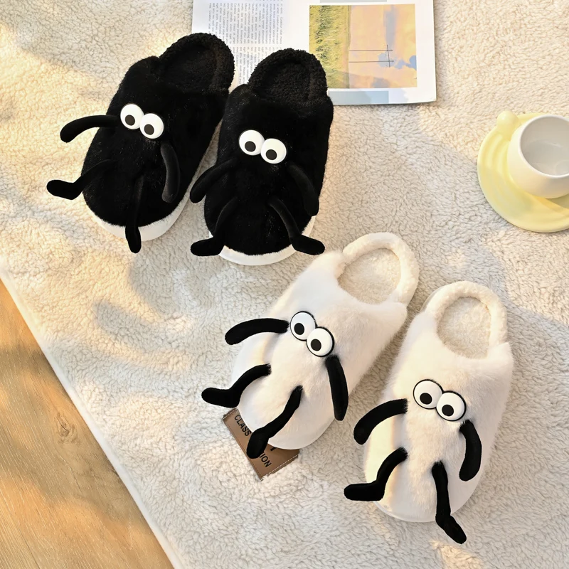 

New Arrival Fashion Trend Animal Design House Home Soft Women Men Furry Plush Warm Winter Slippers