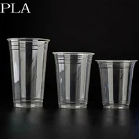 

500ml 12oz 16oz 20oz Plastic Cold Water 100% Biodegradable PLA Clear Cup