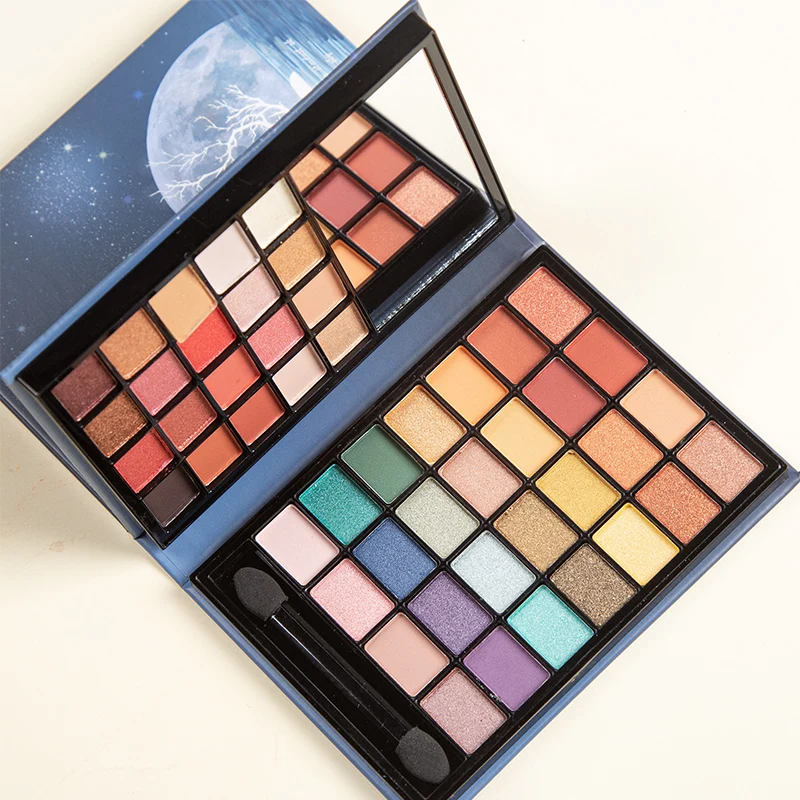 

Wholesale Makeup Eyeshadow Palette Low MOQ 48 Colors Best Natural Vegan Glitter Shimmer Matte Eyeshadow Palette