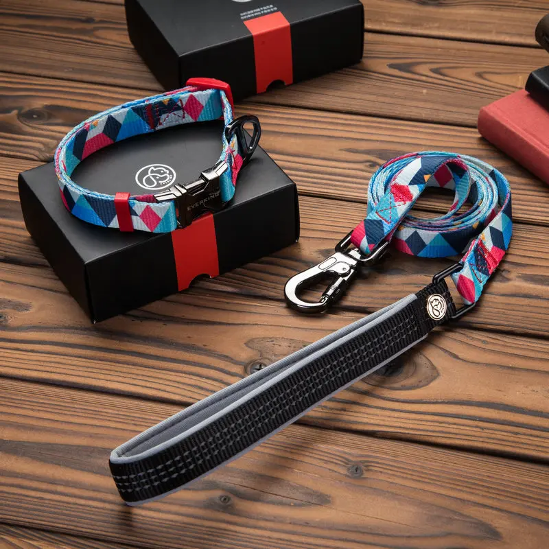 

New high-end Fashion Custom Luxury Dog Collar Dog Leash Dog Harness