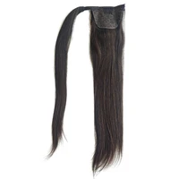 

Human hair ponytails 100g 1b# black hair ponytail, clip in ponytail extension 16inch - 24inch