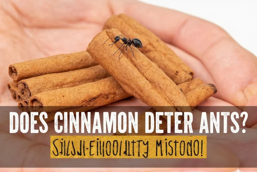 Close-up view of cinnamon powder sprinkled along a kitchen counter edge where ants were previously seen, demonstrating how to use cinnamon to repel ants