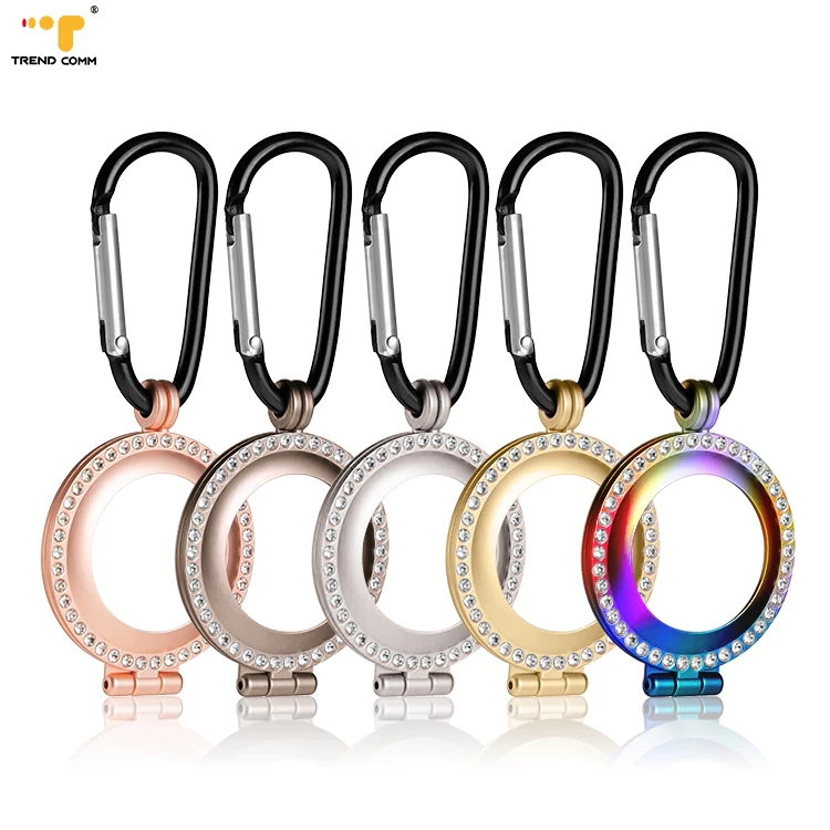 

Air Tag Luxury Designer Metal Key Chain Protective Cover GPS Pet Shinny Diamond Case For Airtag