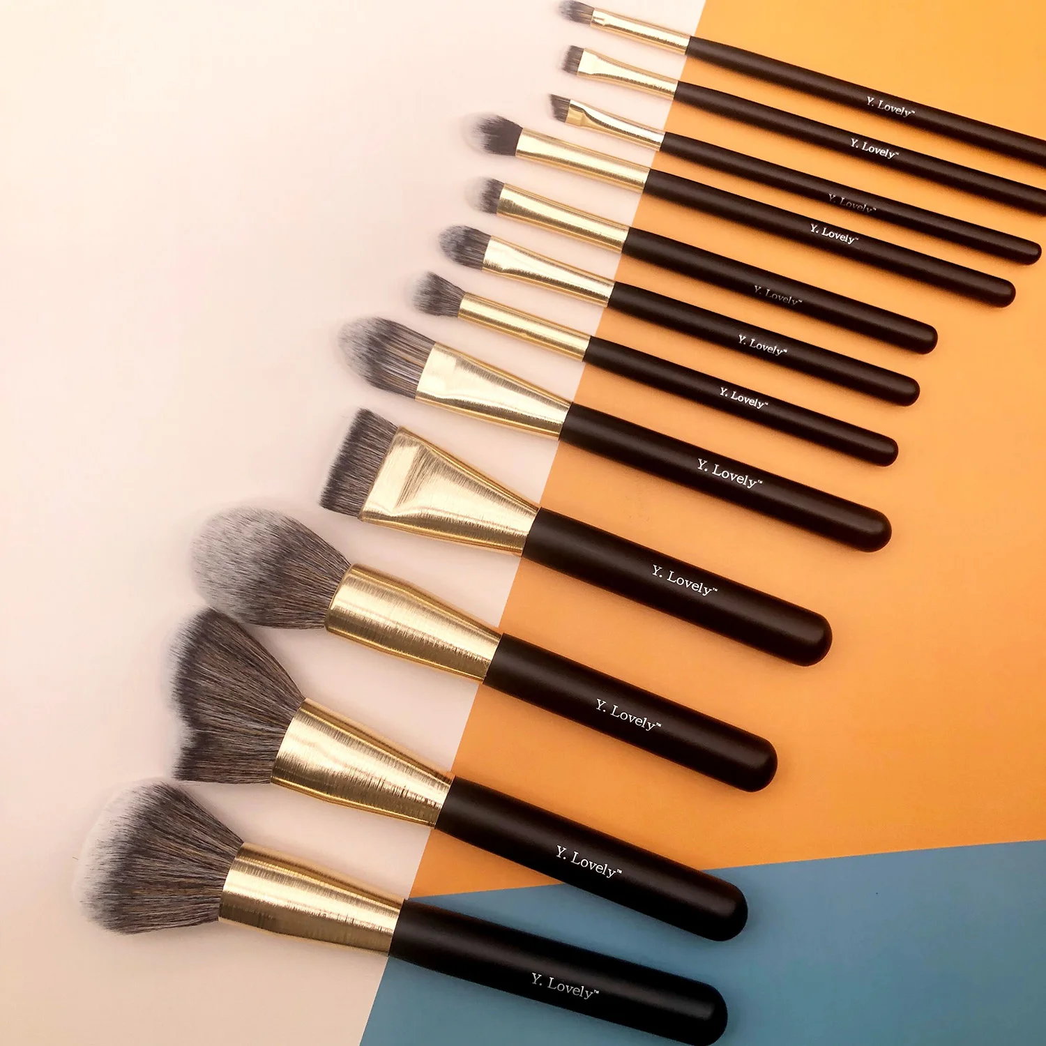 Y.Lovely 12 Piece Synthetic Makeup Brush Set