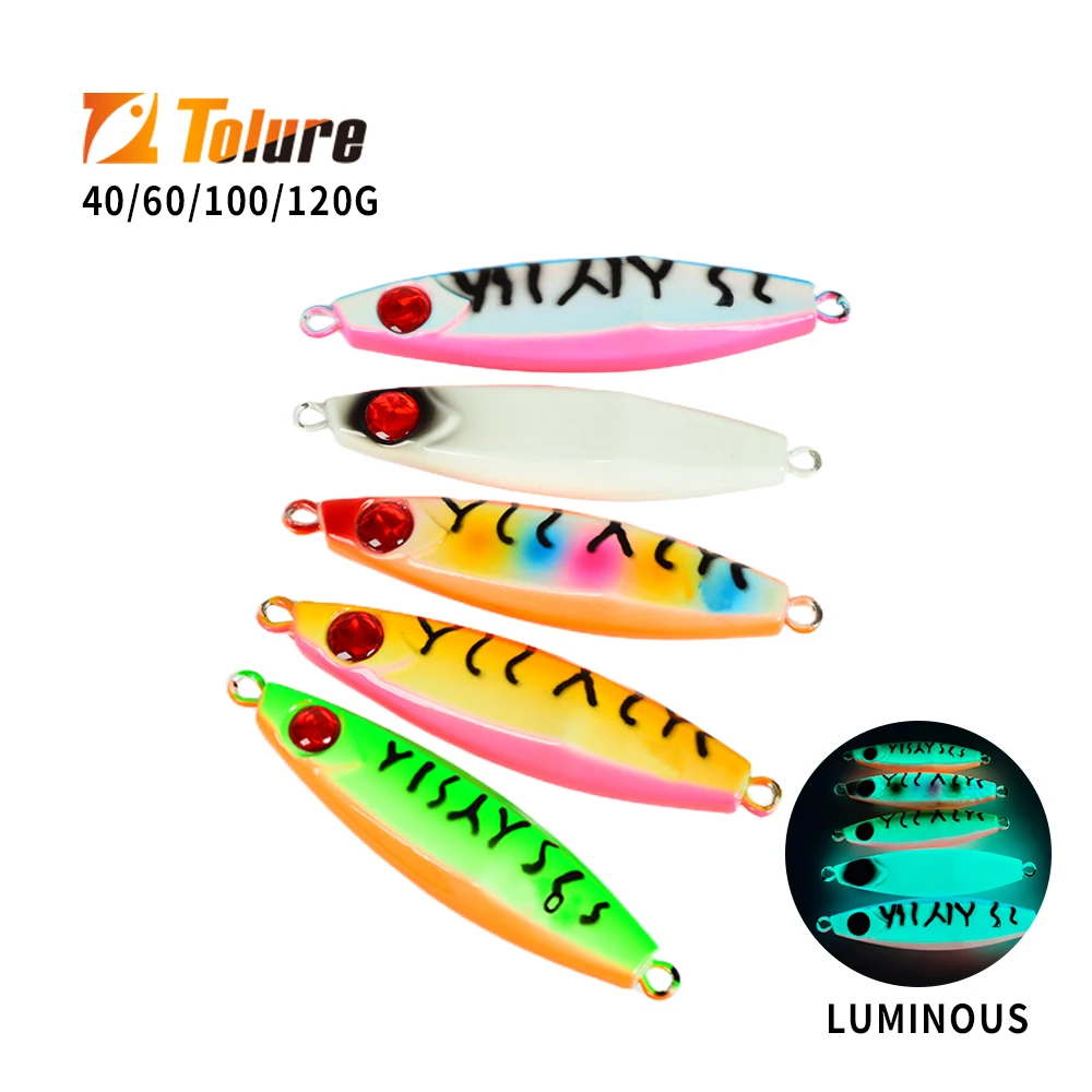 

Tolure 40g 60g 100g 120g Rattle sounds offshore long casting metal Deep Sea Boat Fishing jig