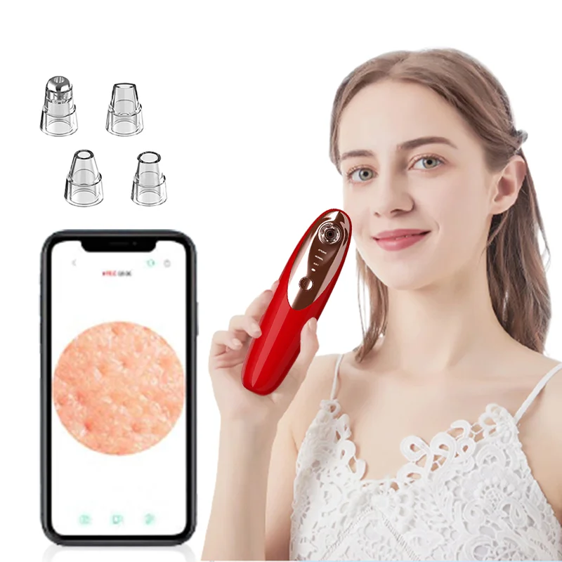 

2021 Face Beauty Equipment Vacuum Blackhead Remover Kit Facial Blackhead Extractor Face Cleaner, Pink, red,white , blue