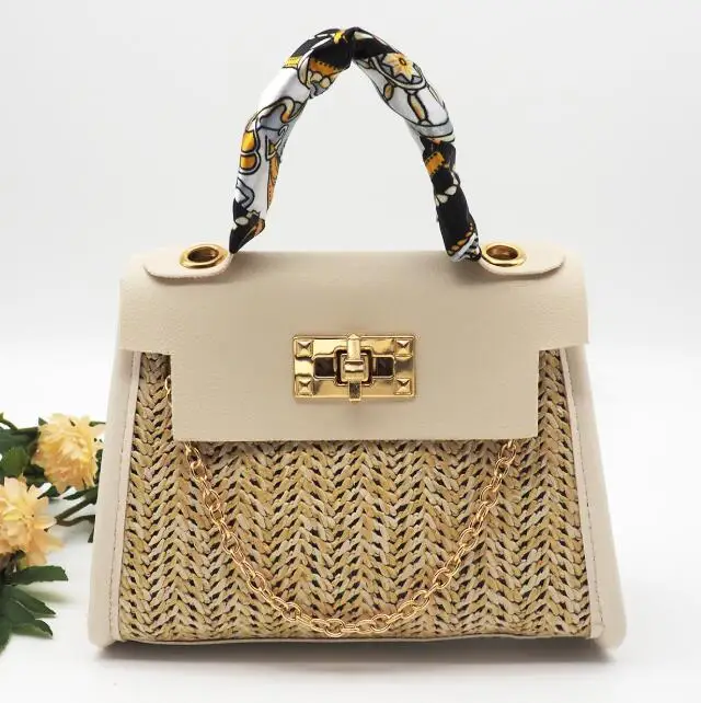 

Wholesale fashionable Ethnic style Factory direct straw woven Summer Round Tote Bags Beach Straw Bag