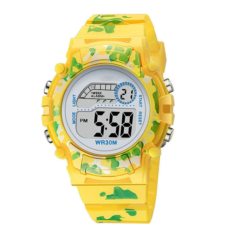 WT0057 Dropshipping Camouflage Child Kids Waterproof Digital Wrist WatchFor Girls Boys