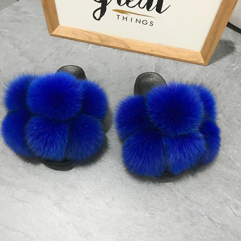 

Factory Price Womans Slippers Logo Fur Slippers Good Selling, 40 colors