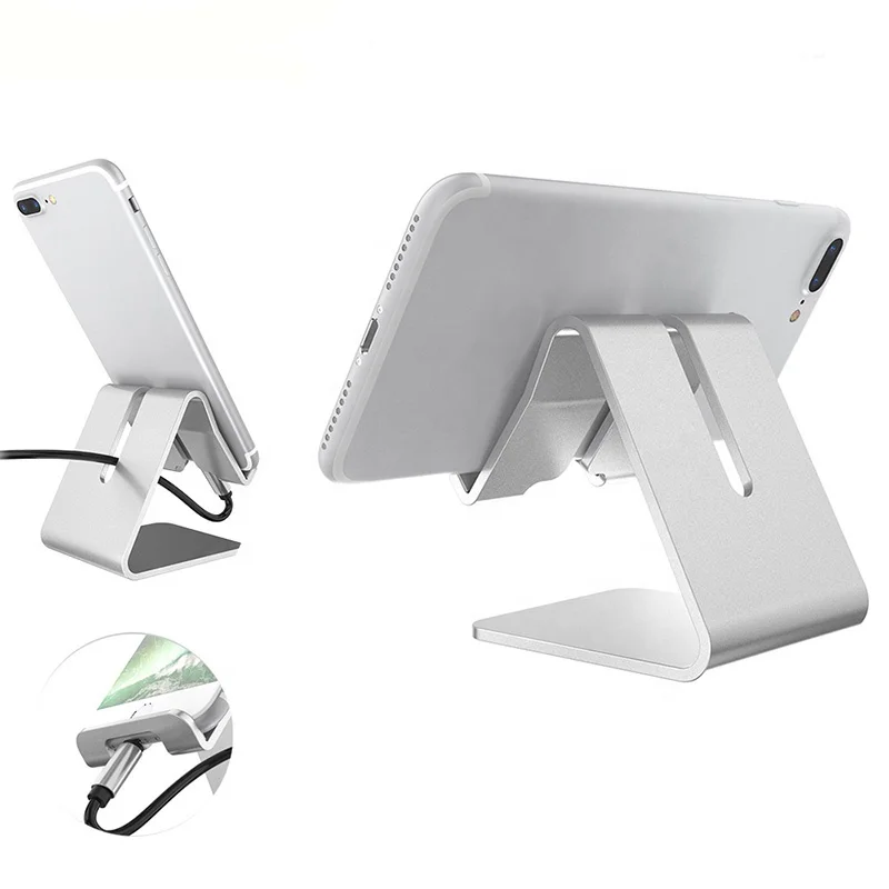 

Universal Desk Logo mini customized metal Stand Mobile cell Phone Tablets holder for iphone X Xr Xs 11 pro max for ipad