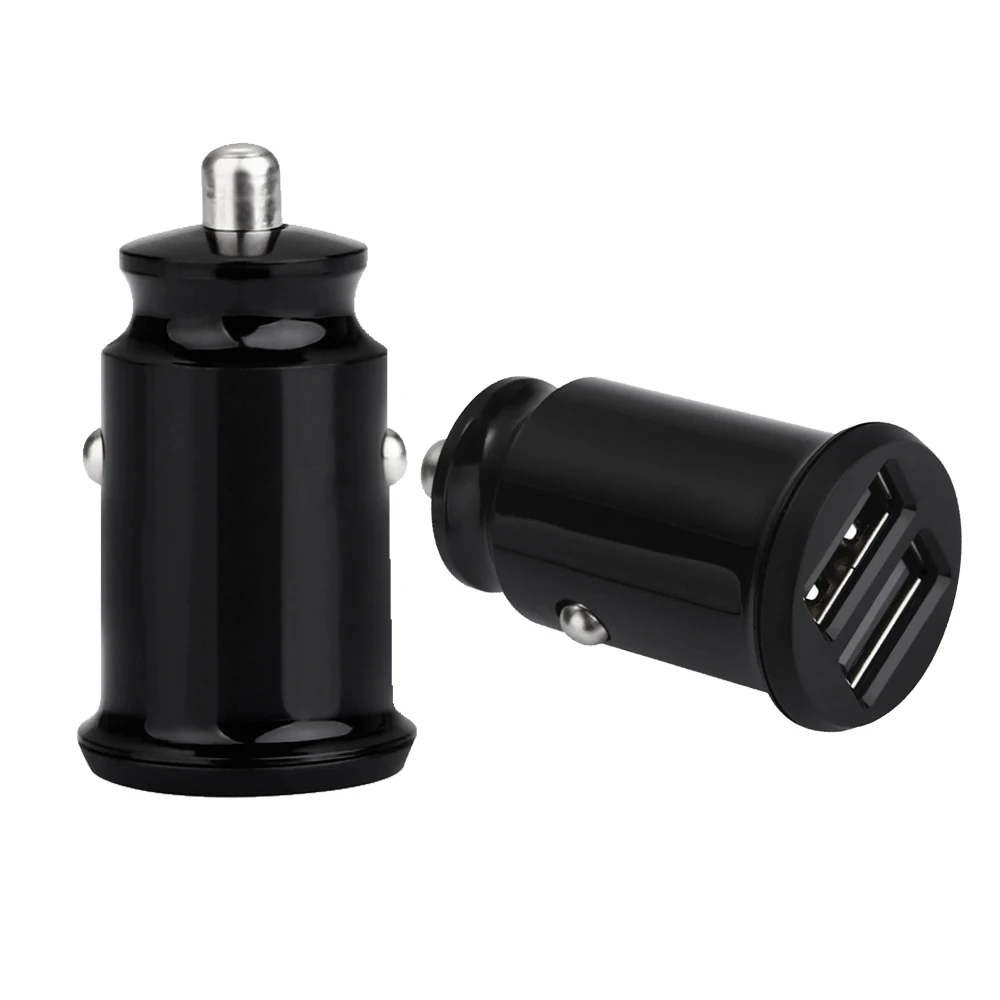 Super Mini Dual Usb 5V 3.1A Fast Car Charger With LED Light for iphone samsung charger power adapter