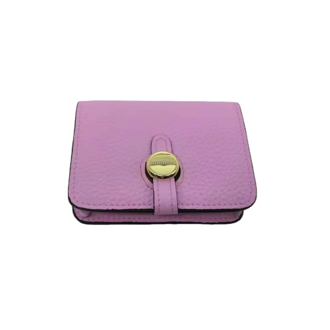 

Ladies Wallet 2021 Design Latest short genuine leather Ladies Purse buckle Women Wallet, Multi colors