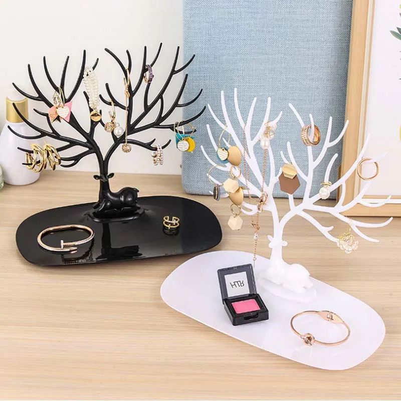 

Mordoa Deer Earrings Necklace Ring Pendant Bracelet Jewelry Display Stand Tray Tree Storage jewelry Organizer Holder