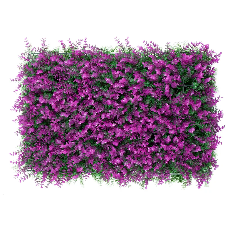 

Handmade Outdoor UV Resisted PE Faux Boxwood Hedge vertical fake grass wall artificial panel 40*60cm landscaping