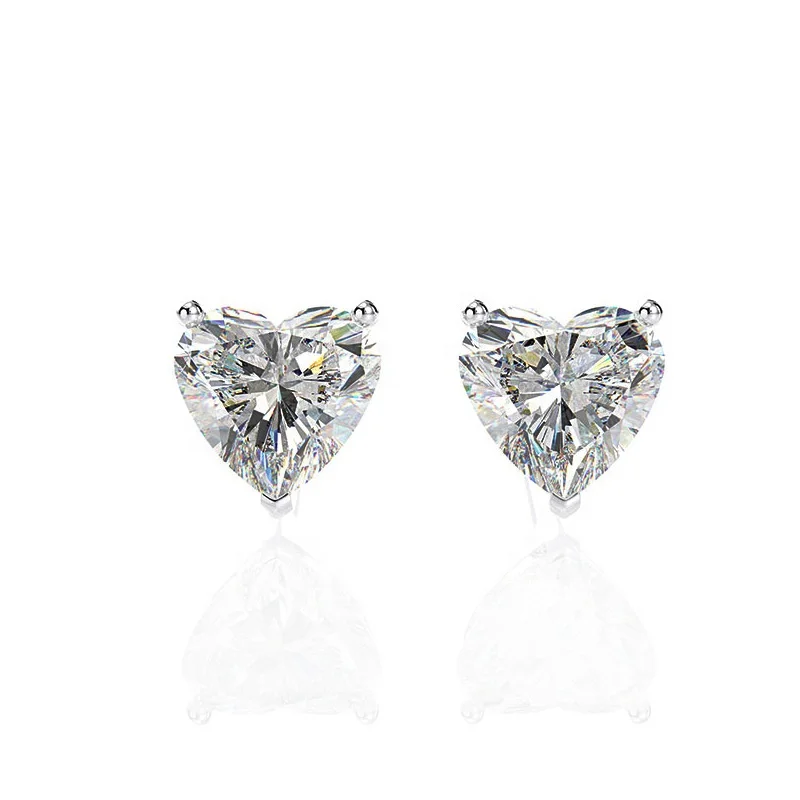 

moissanite tester round moissanite diamond earrings 925 making