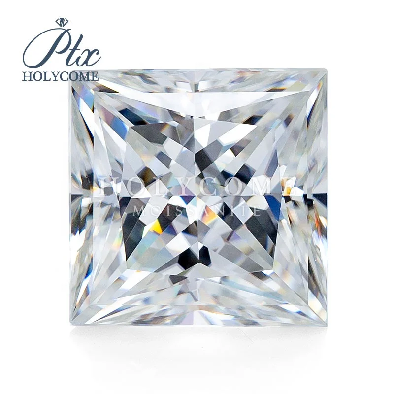 

High Quality Stone Loose Moissanite DEF White 3.5*3.5mm Princess Shape Lab Created moissanite, Def white colorless