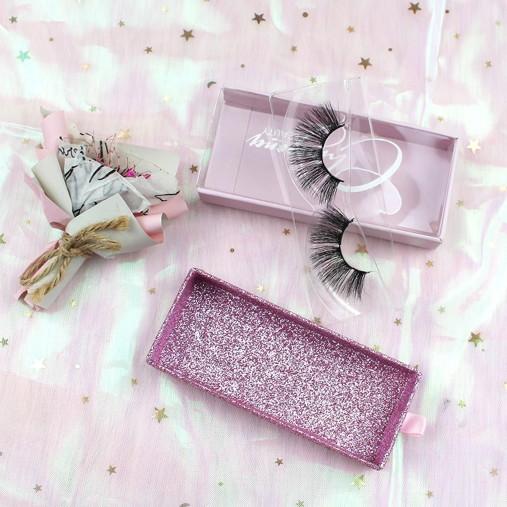 

New Arrival 3D mink eyelashes 27 Mm 5D Mink Eyelashes Lashes with Private Label box, Black