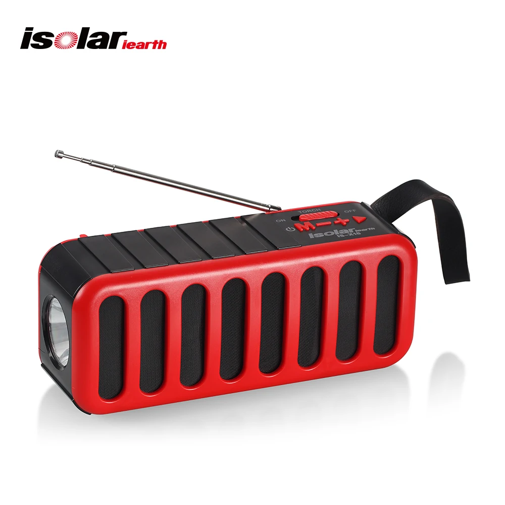 

isolariearth IS-X18 BT Speaker Lamp FM Radio with USB/TF mp3 player Wireless Portable Speaker with solar panel, Black, grey