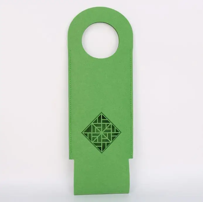 cusotomize size and color felt christmas bottle bag wine