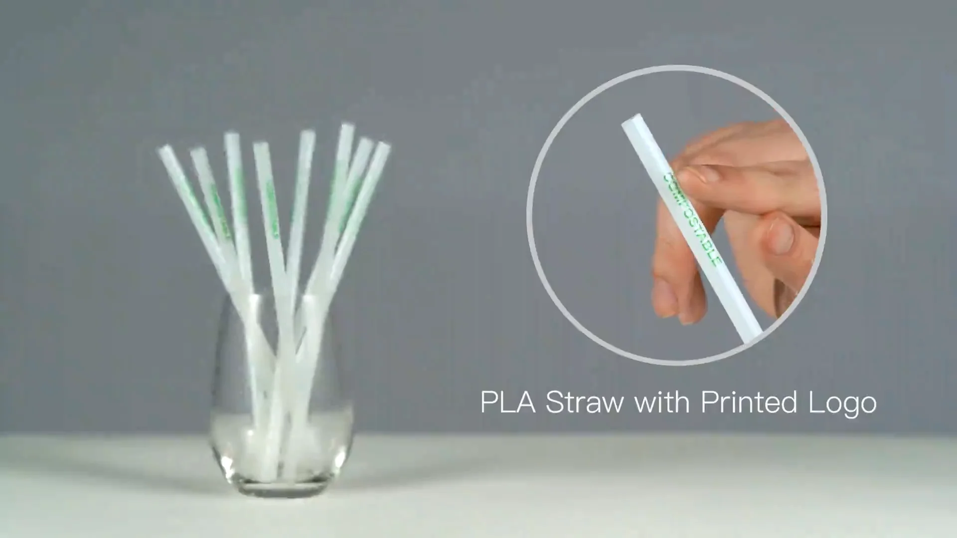 Plant Based Pla 100 Biodegradable Spoon Straws Compostable Eco