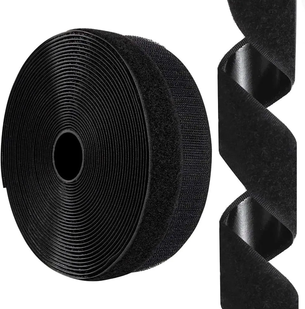 Velcroes Strip Nylon Fabrics Adhesive Velcroes Self-adhesive Hook and Loop Tape Roll Strong Adhesive Hook and Loop Fastener Tape