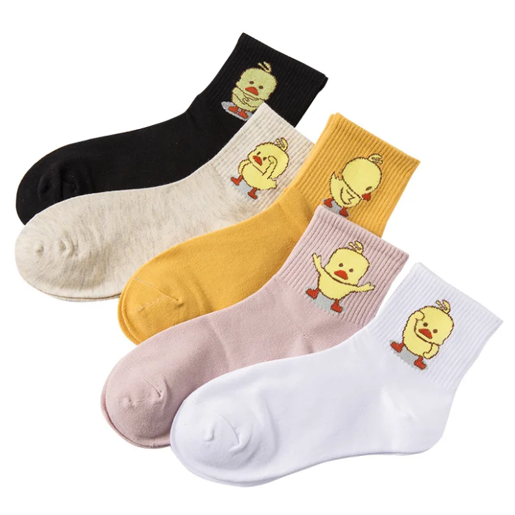 

Cheap Lovely Soft Socks for Women Girls Cute Cartoon Animal Cotton Socks Harajuku Cotton Socks, Yellow,black,white