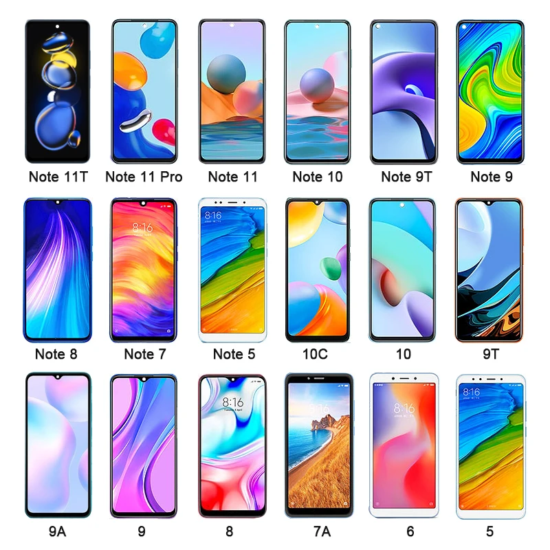 

Phone screen for xiaomi redmi note5 pro note7 note8 note9 9pro note 10s 10 s 11pro 5g plus lcd display combo