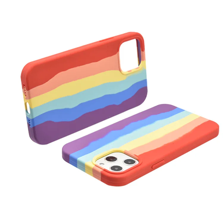 

Waterproof Durable Rainbow Color Eco Liquid Silicone Phone Cases