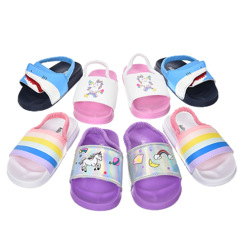 

Summer Cute Colorful Kids Slides Slippers Shoes Comfy Strap Children Slides Sandals With Logo