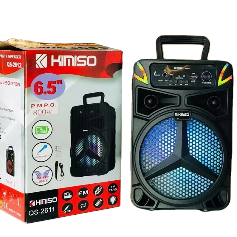 

QS-2611 6.5inch Factory wholesale multi function colorful lights portbale speaker with FM Radio