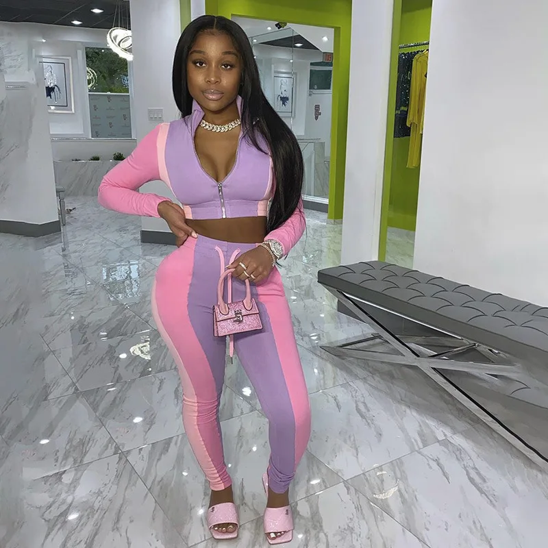 

Winter Tracksuit Women 2 Piece Print Jacket+Pants Sportswear Sports Suit Sweatshirt Set Female Clothes
