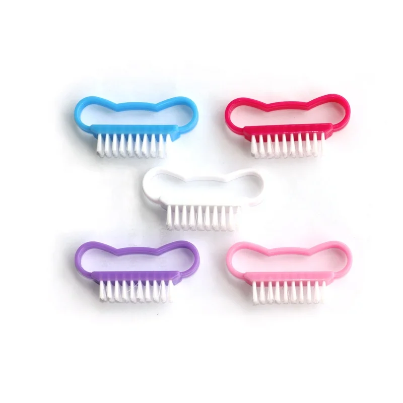 

Baoyue bulk plastic nail cleaning tools colorful nail art dusting brush, Red,pink,purple,blue,white