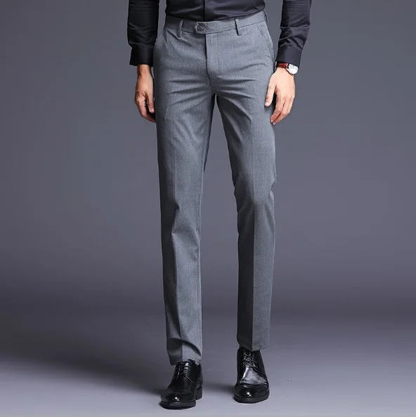 Black Stretch Skinny Dress Pants Men Party Office Formal Mens Suit Pencil  Pant Business Slim Fit Casual Male Trousers  OnshopDealsCom