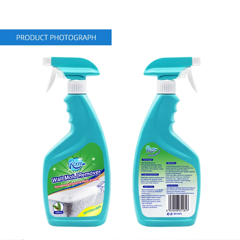 

OEM High Quality Streak-free Stains Cleaner Odor Removing Wall Mold & Mildew Remover 500ml, Customized color