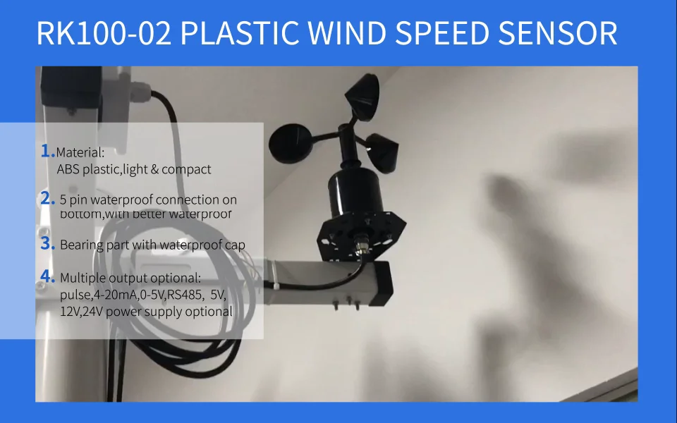 Rk100 02 Abs Plastic Rs485 Weather Anemometer For Wind Speed Sensor Measurement Units Buy 5808