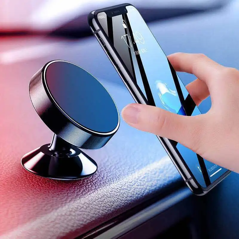 

360 Air Vent Magnetic Holder for Mobile Phone in Car GPS Navigation Universal Bracket Stand Magnet Car Phone Holder, Black gold pink and silver