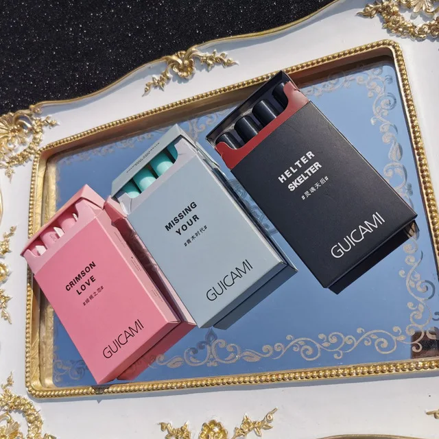 

GUICAMI 4pcs/Set Cigarette Case Cigarette Pipe Perfume Blue Wind Chime Berlin Girl Fresh and Lasting Light Fragrance Perfume