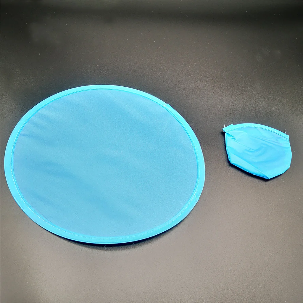 25cm 190T polyester foldable flying disc with pouch
