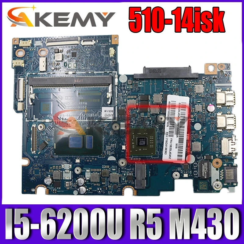 

Akemy 5B20L45267 BIUS1 S2 Y0 Y1 LA-D451P For yoga 510-14isk Laptop motherboard SR2EY I5-6200U R5 M430 Main board