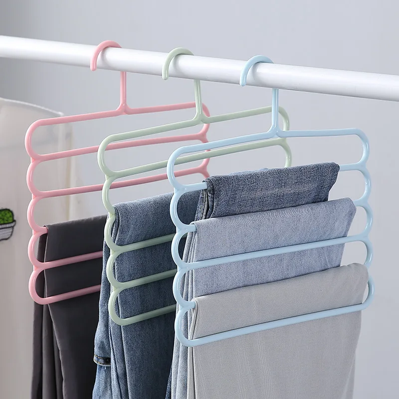 

Color Non-Slip Multi-Layer Pants Rack Multifunctional 5-Layer Pants Hanger Silk Scarf And Tie Hanger