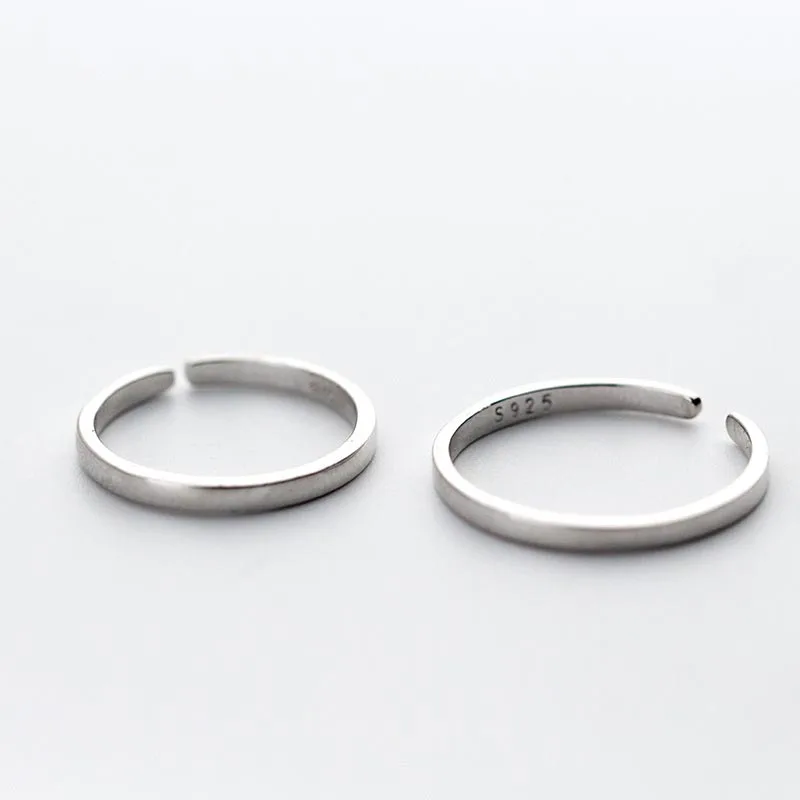 

R1389 Christmas Hip Hop Jewelry Silver Single Tail Ring Smooth Knuckle Ring