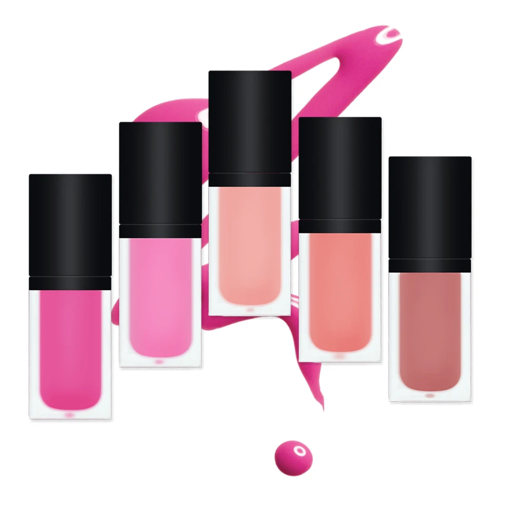

Wholesale makeup cosmetics private label 5 color liquid blusher no logo, 5colors