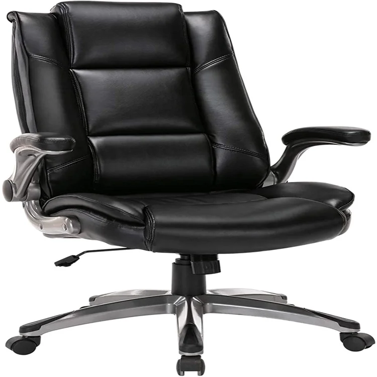 

Cheap Low Price Leather Executive Ergonomic Recliner Massage Wheels Swivel Office Furniture Desk Chair, Black
