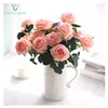 Manufacturer 10 roses bouquet foreign trade home decoration plant artificial flowers holding flowers wedding false flowers