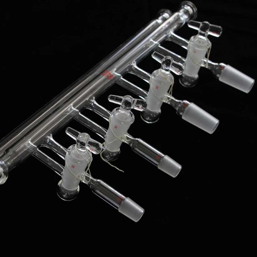 

Glass Vacuum Manifold Double Oblique Four Ports with Standard Joint and O Ring