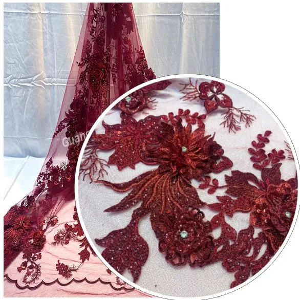 

Excellent Quality Embroidered Fabric For Shoes Embroidered fabric for shoes for Wedding, Multicolor