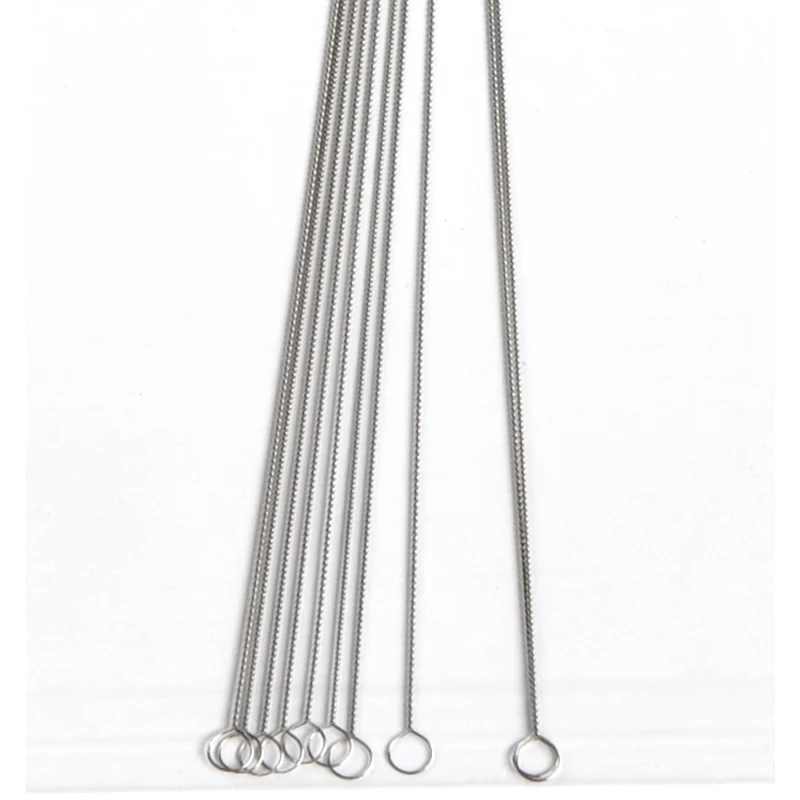 

Hobbyworker Free Shipping Collapsible Jewelry Tools Twisted Big Eyes 0.23 mm Beading Needle, Sliver