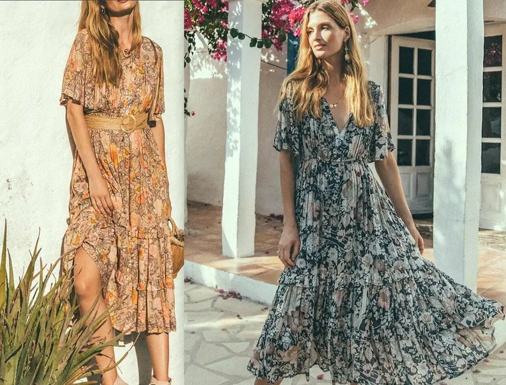 
2020 summer New Fashion plus size Casual Dress women with Floor Length 
