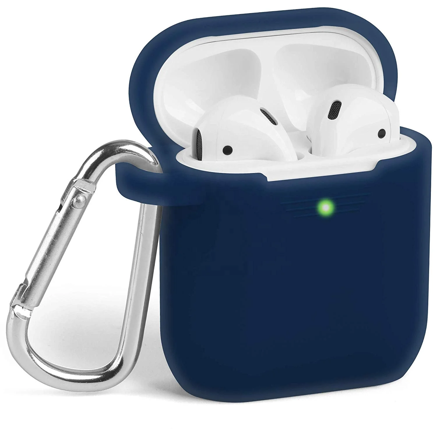 

new air pods silicone case sleeve skin with anti-lost carabiner for airpod charging case, Multi colors