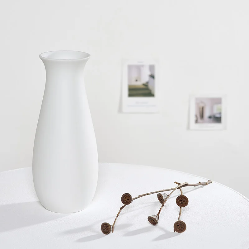

Wholesale Custom Modern porcelain flower pot Decoration White Creative gift Ceramic Vase For Home Decor Wedding table ornaments